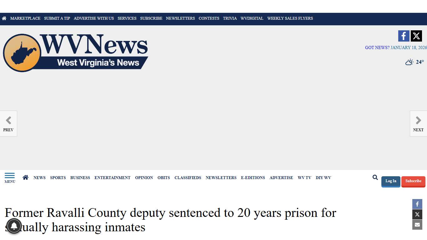 Former Ravalli deputy gets 20 years for sexual harassment | Around The Web | wvnews.com