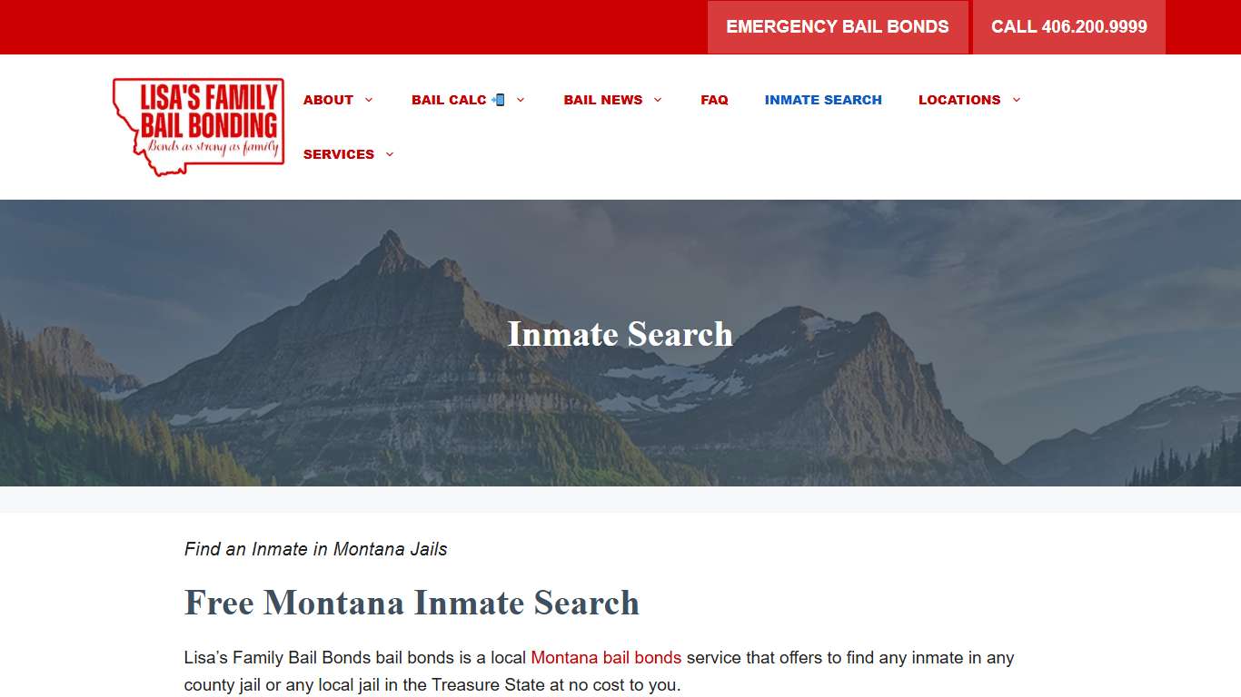 Free Inmate Search Of County Jails In Montana | Lisa's Family Bail Bonds